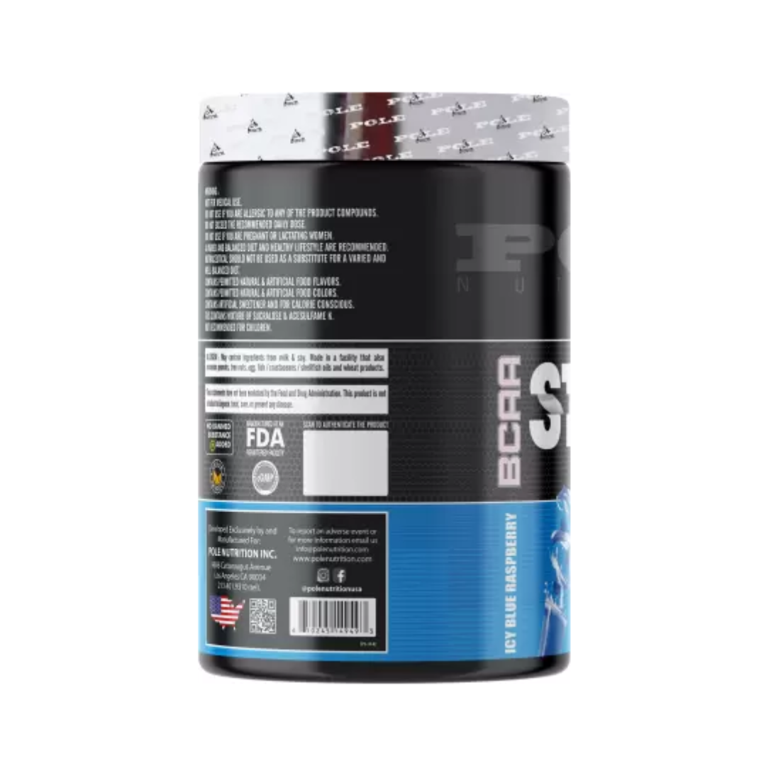 POLE BCAA STROKE BLUE RASP LABEL